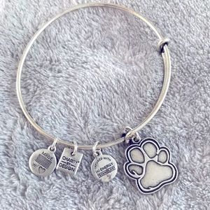 Alex and Ani Paw Print Charm bangle